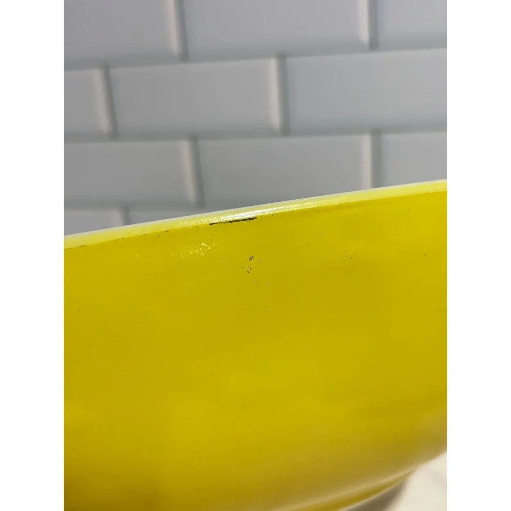 Vintage Pyrex Yellow Square Mixing Bowls Set of 2 Milk Glass MCM